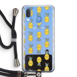 Ananas: Samsung Galaxy A40 Transparant Hoesje met koord