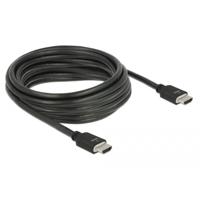 Delock 85296 HDMI-kabel HDMI Aansluitkabel HDMI-A-stekker 5 m Zwart Afgeschermd (drievoudig), Vergulde steekcontacten, 8K UHD - thumbnail