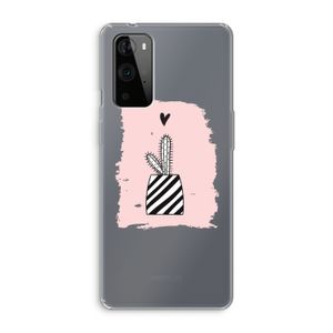 Zwart-wit cactus: OnePlus 9 Pro Transparant Hoesje
