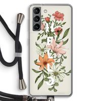 Hello bloemen: Samsung Galaxy S21 Transparant Hoesje met koord
