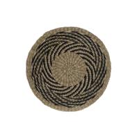 Placemat DKD Home Decor Zwart Natuurlijk 38 x 38 x 1 cm