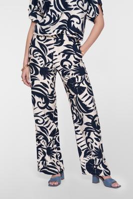 Geisha Pants Naive Flower 61141-26 Broek 675 Navy/off-white