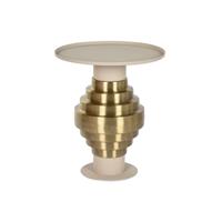 Bijzettafel Home ESPRIT Crème Gouden 46 x 46 x 52 cm