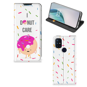 OnePlus Nord N10 5G Flip Style Cover Donut Roze