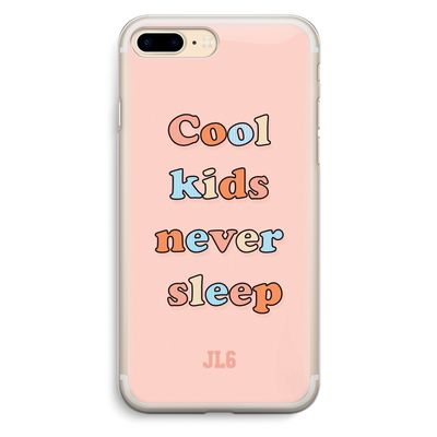 Cool Kids Never Sleep: iPhone 7 Plus Transparant Hoesje