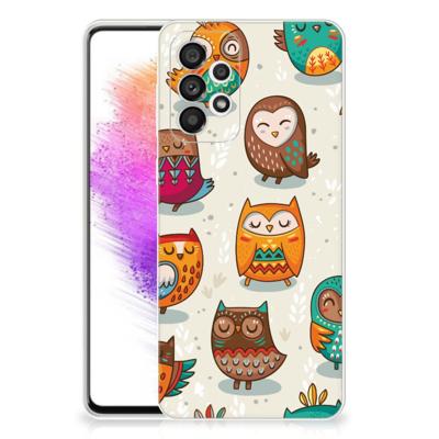 Samsung Galaxy A73 5G | TPU Hoesje | Vrolijke Uilen