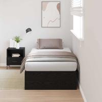 Bedframe Zwart eiken 200 x 100 x 31.5 cm Bewerkt hout