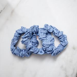 Bamboe Scrunchies Blauw (3 Stuks) Groot