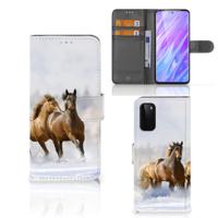 Samsung Galaxy S20 | Telefoonhoesje | Met pasjeshouder | Paarden
