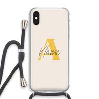 Amber Script: iPhone XS Transparant Hoesje met koord