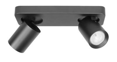 Highlight Dubbele opbouwspotOliver mat zwart - S7158.01