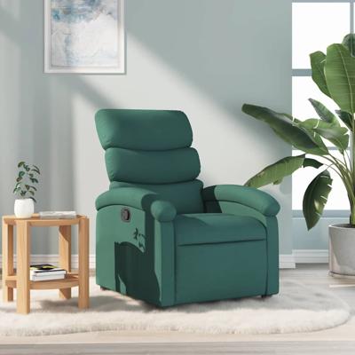 Fauteuil verstelbaar stof donkergroen