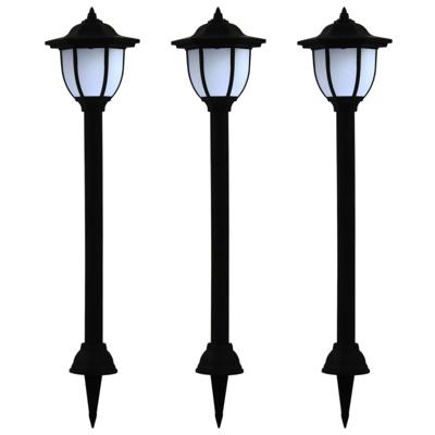 VidaXL Led-solarlampen zwart 3 st