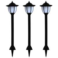 VidaXL Led-solarlampen zwart 3 st