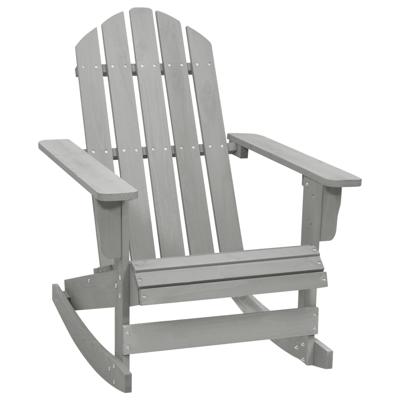 Tuinschommelstoel hout grijs