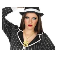 Gouden bling bling ketting dollar teken voor rapper/pimp kostuum - Carnaval verkleed accessoires Gouden bling bling ketting dollar teken voor rapper/pimp kostuum - Carnaval verkleed accessoires
