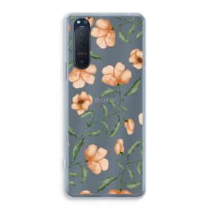 Peachy flowers: Sony Xperia 5 II Transparant Hoesje