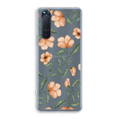 Peachy flowers: Sony Xperia 5 II Transparant Hoesje