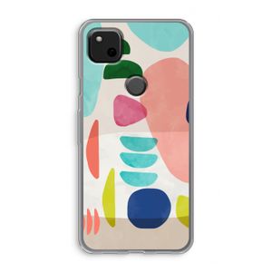 Bold Rounded Shapes: Google Pixel 4a Transparant Hoesje