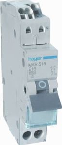Hager VKS01 MKS516 installatieautomaat 1p+N B-16A