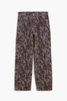 Rechte broek met texturen - BROWN - 36