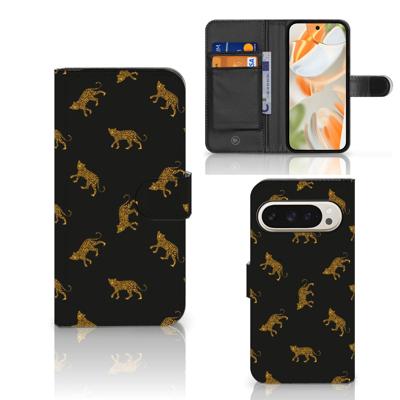 Telefoonhoesje | Met pasjeshouder | voor Google Pixel 9 | 9 Pro Leopards