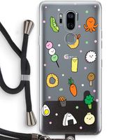 Happy bento friends: LG G7 Thinq Transparant Hoesje met koord