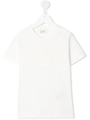 Fendi Kids t-shirt à logo - Blanc
