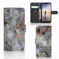 Huawei P20 Lite | Bookcase | Marmer Grijs