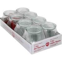 WECK 8T-762 Minitulpenvormig glas 8-delige tray 220 ml met ringen en klemmen