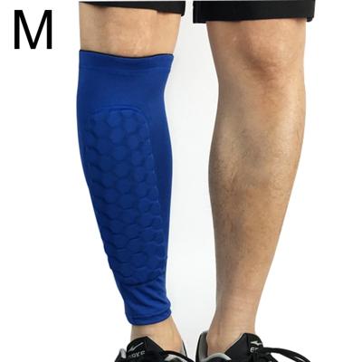 Voetbal anti-botsing leggings outdoor basketbal paardrijden alpinisme enkel beschermen kalf sokken Gear Protector maat: M
