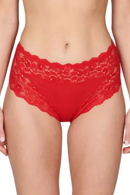 J&C dames tailleslip met kant - microfiber - Kanten vrouwen onderbroek - Elastisch