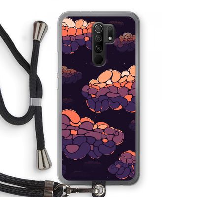 Patroon Wolken: Xiaomi Redmi 9 Transparant Hoesje met koord