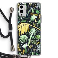 Tropical Palms Dark: OnePlus 9 Transparant Hoesje met koord