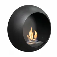 Colorado - Bio-ethanol wandhaard | ScandiFlames | Hangende bio-ethanol haard | Zwart