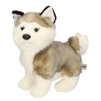 Pluche Husky hond knuffel 24 cm - thumbnail