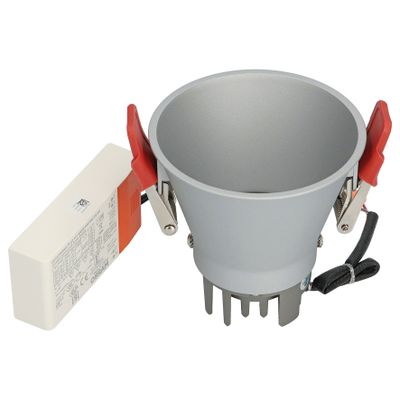 BM100-10 Rond vast verdiept 10cm Zilver