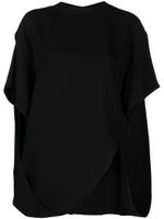 Valentino Garavani t-shirt asymétrique à détails drapés - Noir