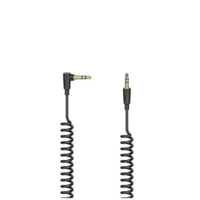 HamaAudiokabel Flexi-Slim spiraal, 3,5-mm-jack-st. 90 - stekker, stereo, 1,5 m Luidspreker kabel