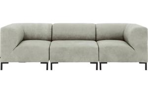 Goossens Excellent Bank Marshall grijs, leer, 1,5-zits, urban industrieel