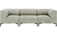Goossens Excellent Bank Marshall grijs, leer, 1,5-zits, urban industrieel