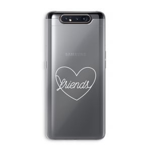 Friends heart pastel: Samsung Galaxy A80 Transparant Hoesje