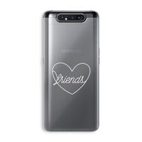 Friends heart pastel: Samsung Galaxy A80 Transparant Hoesje Friends heart pastel: Samsung Galaxy A80 Transparant Hoesje