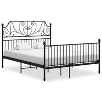 Bedframe metaal zwart 160x200 cm - thumbnail