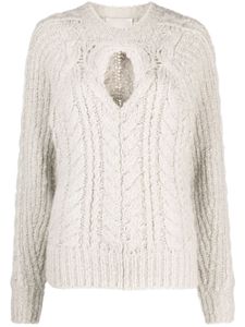 ISABEL MARANT pull Noelys ouverture goutte d'eau - Gris