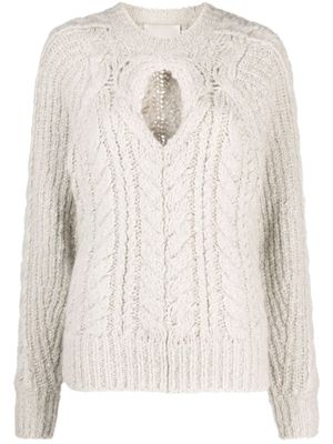 ISABEL MARANT pull Noelys ouverture goutte d'eau - Gris