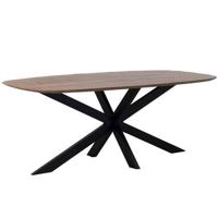 Giga Meubel - Eettafel Deens Ovaal - Bruin Hout - 160cm - Tafel Jordan - thumbnail