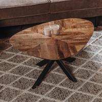 Tower Living Organische Salontafel 'Pianella' Mangohout, 130 x 80cm, kleur Naturel
