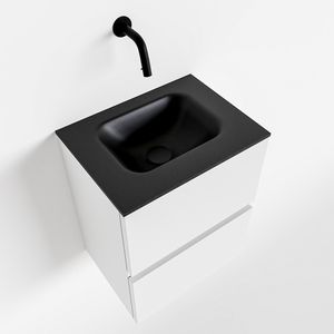 Toiletmeubel Mondiaz Ada | 40 cm | Meubelkleur Talc | Lex wastafel Urban Midden | Zonder kraangat