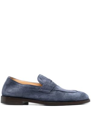 Brunello Cucinelli mocassins en daim à entaille penny - Bleu
